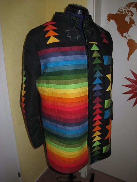 Patchworkjacke Regenbogen 2