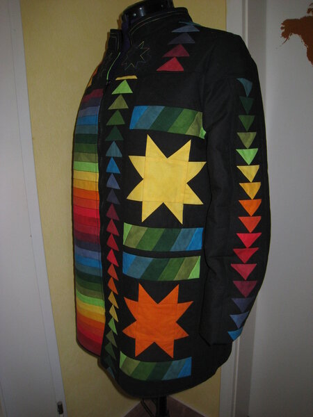 'Patchworkjacke Regenbogen 3