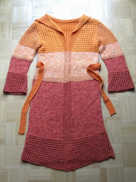 Strickmantel orange