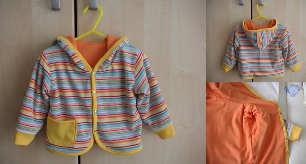 Geringelte Niki-Jacke