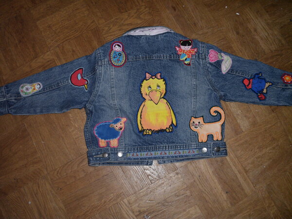 Jeansjacke aufgepeppt 6