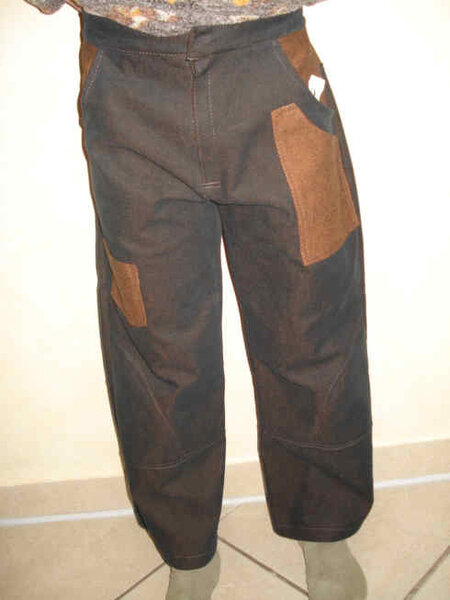 braune Jeans Hose
