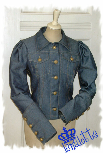 Jeansjacke mit Keulenärmeln