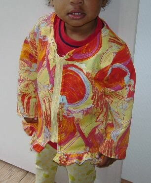 bunte Jacke mit RV