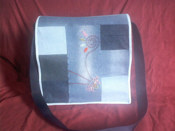 Jeans-Patchwork-Tasche Bild1