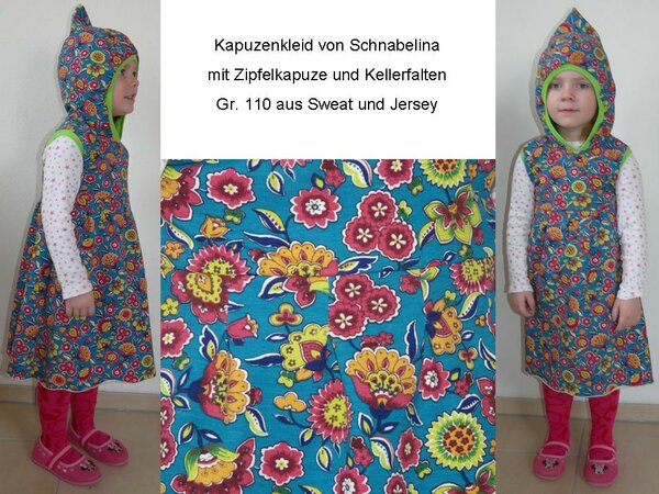 Kapuzenkleid aus Sweat