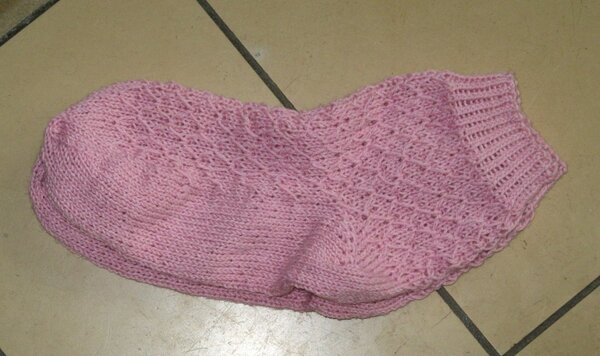 Karosocken in rosa