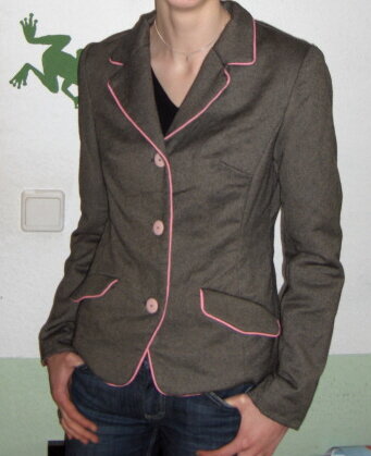 Blazer mit rosa Paspeln