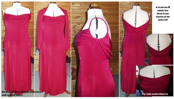 Kleid rot nach Burda