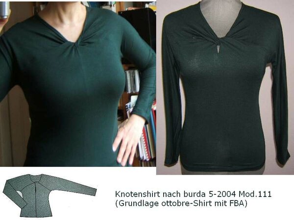 Winterliches Knotenshirt