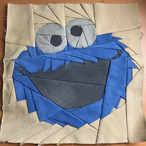 Krümelmonster aus alten Jeans
