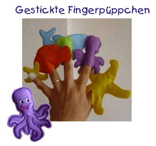 Gestickte Fingerpüppchen