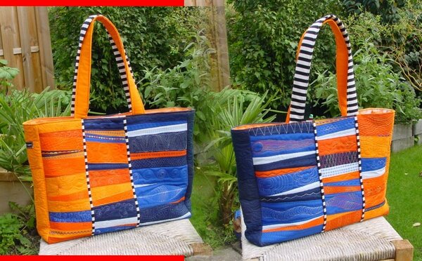 Gepatchte und gequiltete Tasche