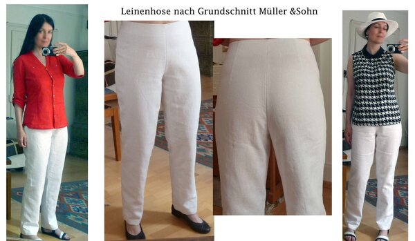 Weisse Leinenhose