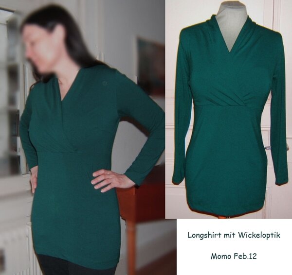 Longshirt mit Wickeloptik