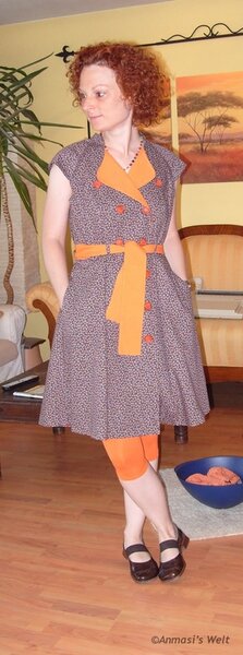 Kleid braun-orange - Butterick B5598