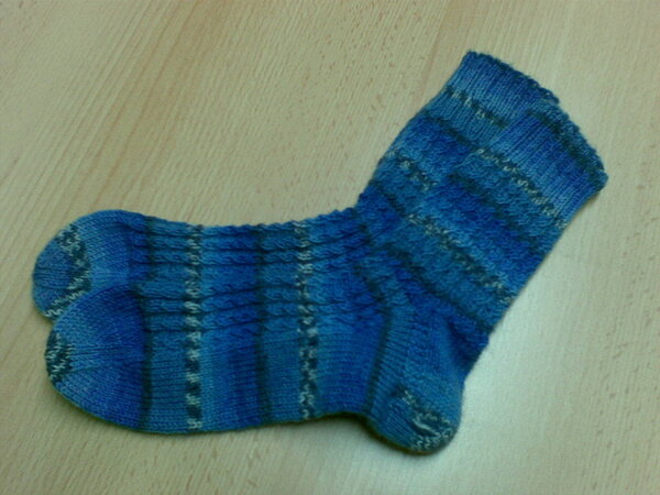 Mustersocken blau Gr.38/39