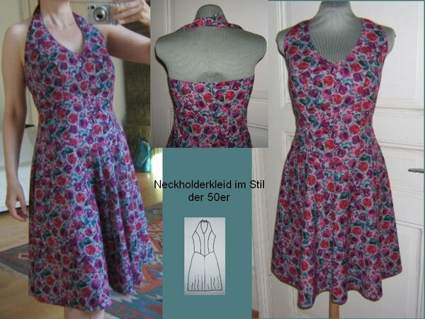 Neckholderkleid im Stil der 50er