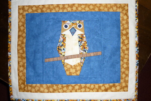 Eule in paper piecing