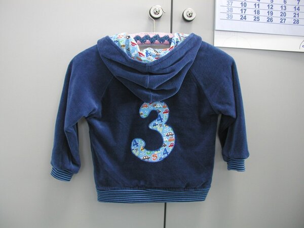 Kuscheljacke zum 3. Geburtstag