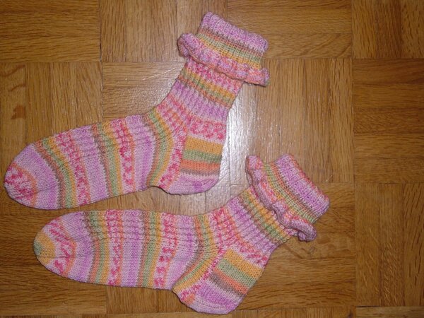 Socken mit Rüschen, 2. Versuch