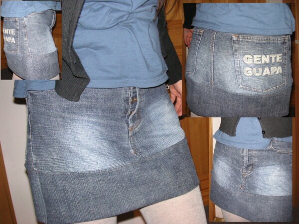 Jeansrock aus Hose