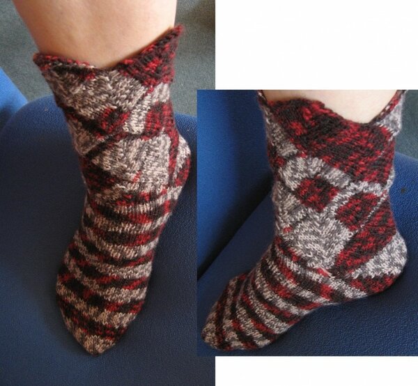 Patchworksocken nach Ewa Jostes (bearbeitet)