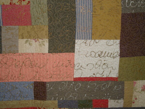 Detailbild, Leinenquilt