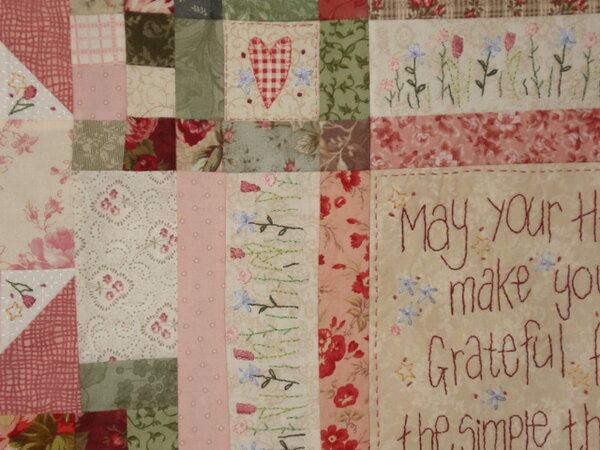 Detail von Stickerei Leanne's house