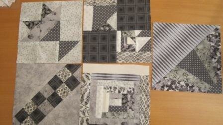 Patchwork RR für Anfänger Thema "Grau-Weiß" von Klementine