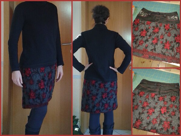 Upcycling-Rock aus einem Pullover