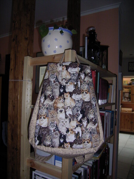 Rucksack aus Katzen-Stoff