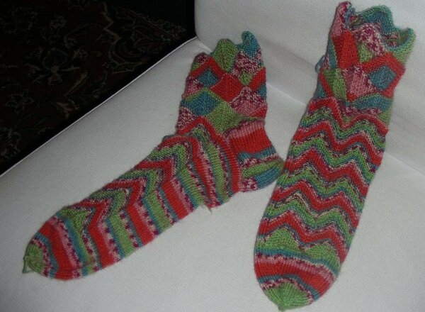 Patchworksocken Gr. 44