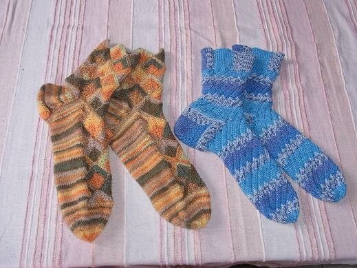 Sommersocken: Meerjungfrau und Sonnenblumen