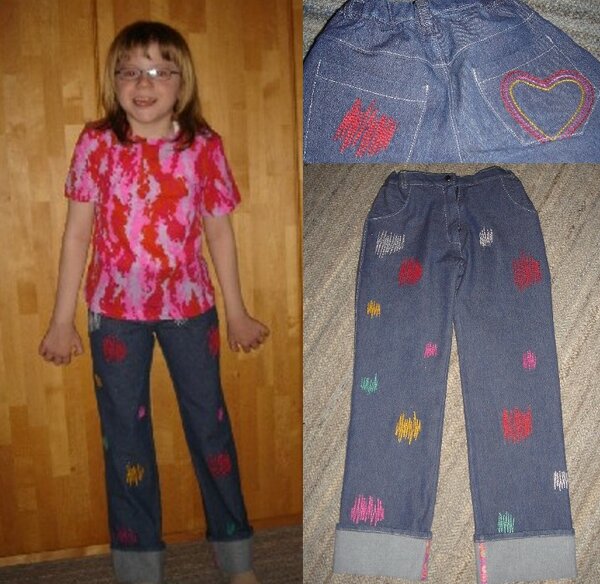Stretchjeans + Shirt