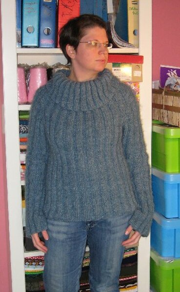 Rippenpullover