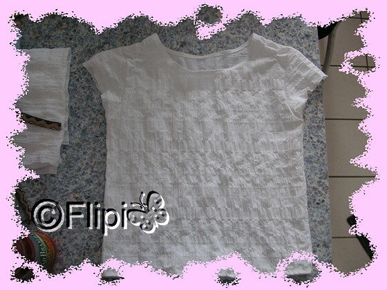 T-Shirt mit Wellenärmel
