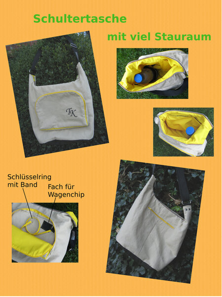 Schultertasche mit viel Stauraum