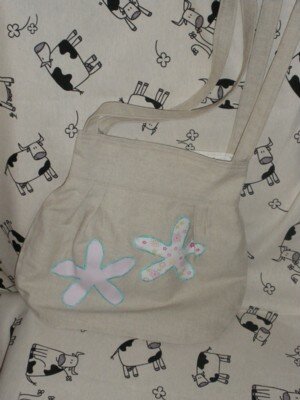 Tasche und neuer Musterstoff
