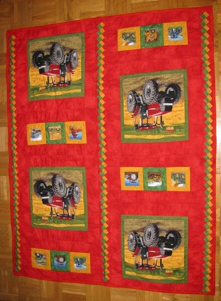 Traktor-Quilt, Top