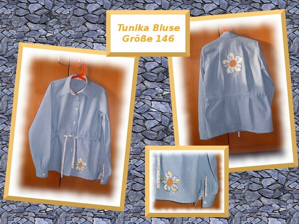 Tunika Bluse in Gr. 146 diesmal aus Jeans