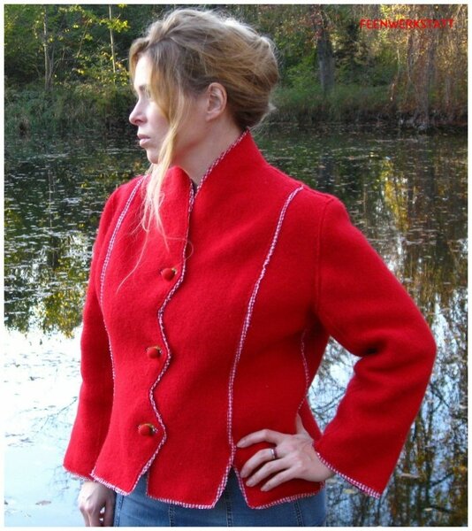 Walkjacke in Rot