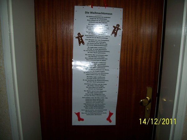 Gedicht von der Weihnachtsmaus