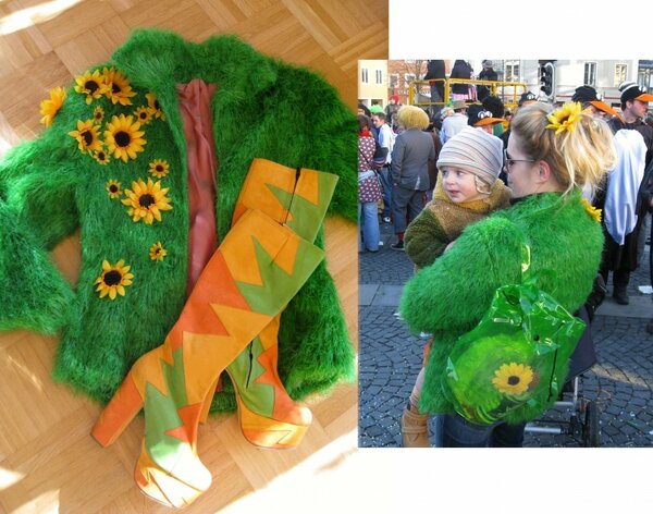 Gras- und Sonnenblumenjacke