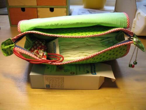 Windeltasche von innen