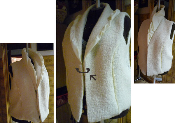 Wolljacke beige