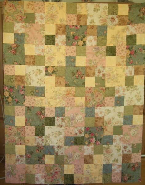Quilt aus Rosenstoffen