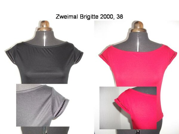 T-Shirt mit Flügelärmelchen nach Brigitte 2000, 38