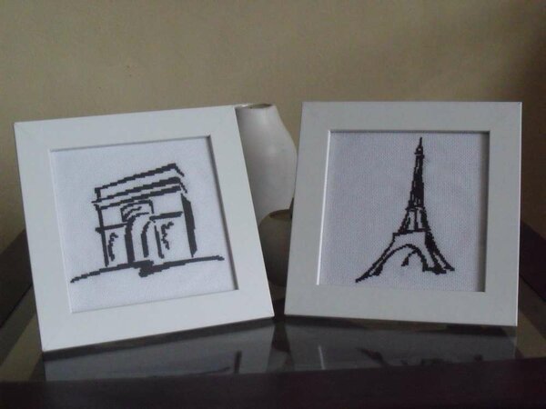 "Arc de Triomphe" und "la tour Eiffel"
