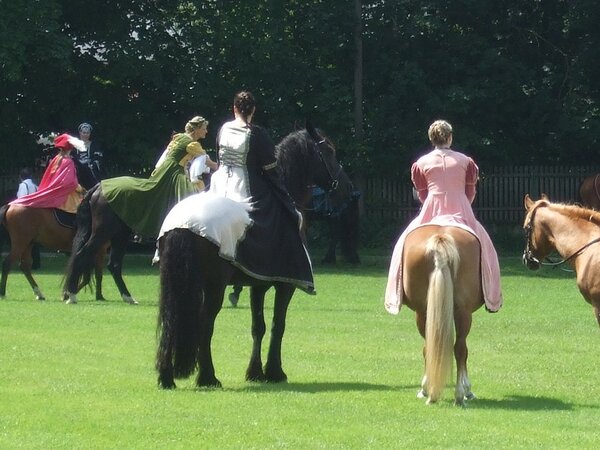 Mittelalterkleid von hinten